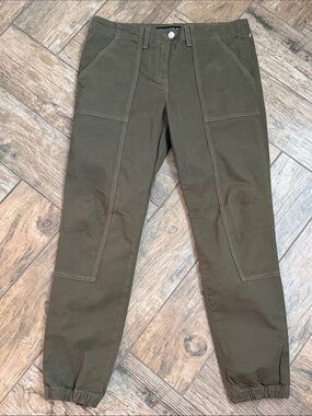 VERONICA BEARD Field Cargo Pants Joggers Army Green Mid-Rise Size 28 Cotton